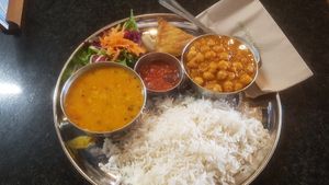 Talk just for £5. Tasty and flavourful.  at Govinda's Cardiff in Cardiff