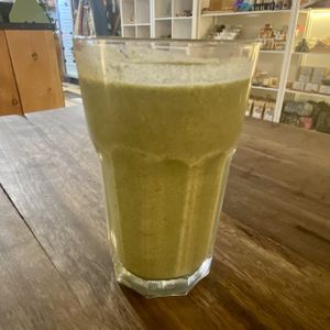 Smoothie with hemp protein   at Govinda's Cardiff in Cardiff