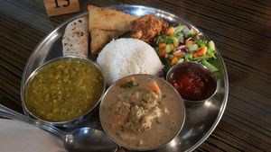 Large Thali at Govinda's Cardiff in Cardiff
