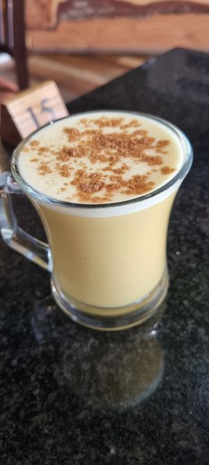 Golden chai at Govinda's Cardiff in Cardiff