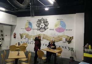 Sacred corner at Govinda's Cardiff in Cardiff