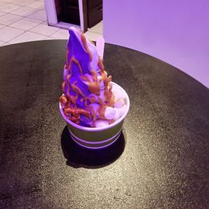 Coconut and ume soft serve with peanutbutter, marshmallows and pretzels :3 at Niu Soft Serve in Honolulu