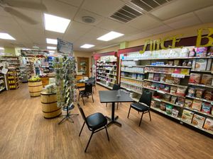 Seating area. at Farmer's Natural Foods in Hinesville