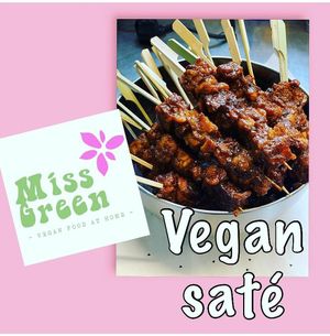 Their vegan saté made with tempeh at Miss Green in Alkmaar