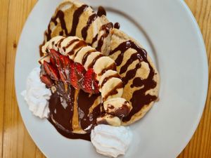 Chocolate pancakes at Wilder   in Falmouth