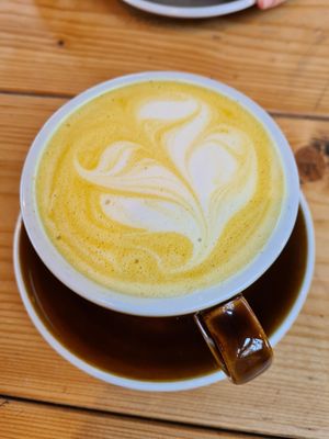 Turmeric latte at Wilder   in Falmouth