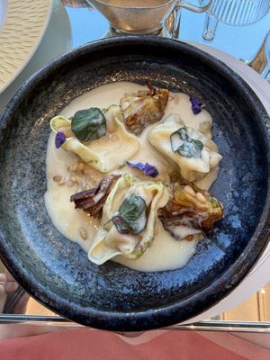 Pumpkin tortellini  at Brasserie of Light in London