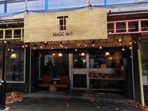 Outside the restaurant (October 2022) at Magic Hat in Newcastle Upon Tyne