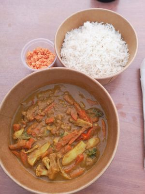 Vegan curry at Sri Lankan Curry Bowl - Garden in Zagreb