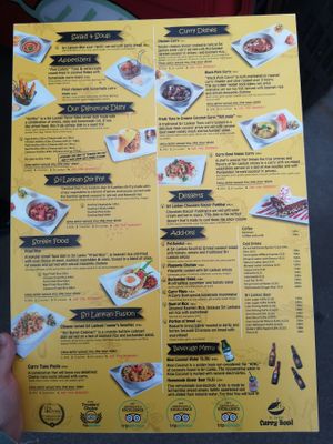 Menu per 28.05.21 at Sri Lankan Curry Bowl - Garden in Zagreb