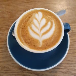 Oat flat white at Lavell Bike + Bean in London