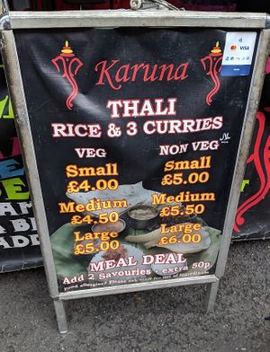 Maybe this used to be vegetarian but it is not vegetarian any more. Should be removed from this website. at Karuna - Food Stall in London