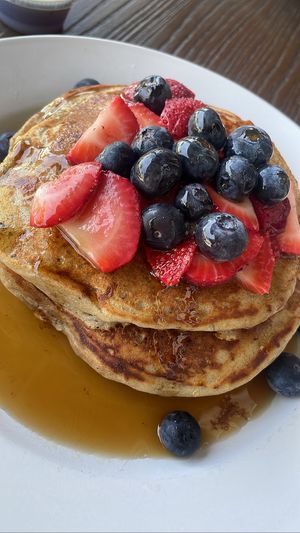Pancakes   at Holi Vegan Kitchen in Hallandale Beach