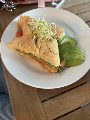 Jerk Tempeh and plantain    Wife ate it all up.  👍🏿  at Holi Vegan Kitchen in Hallandale Beach