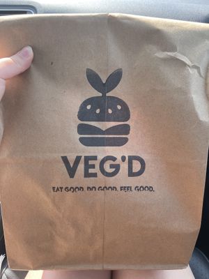 bag it comes in… cute!  at VEG'D in Costa Mesa