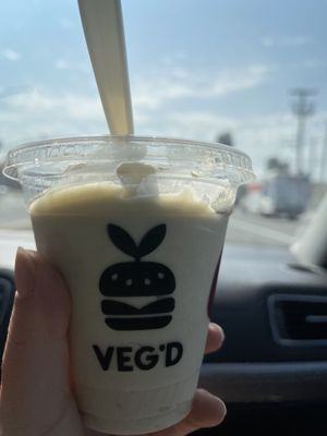 vanilla soft serve  at VEG'D in Costa Mesa