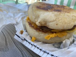 Sausage egg and cheese at VEG'D in Costa Mesa