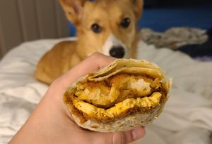 Breakfast burrito at VEG'D in Costa Mesa