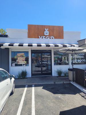 Outside at VEG'D in Costa Mesa