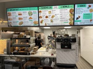 Inside counter  at VEG'D in Costa Mesa