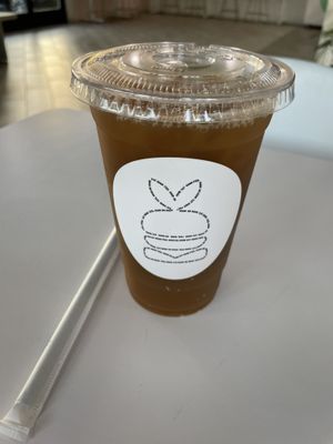 Refills for free on iced tea  at VEG'D in Costa Mesa