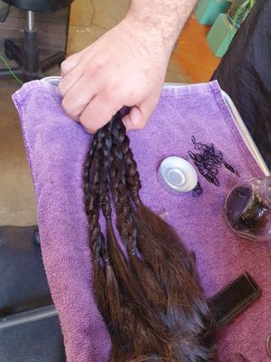 hair for donation!  at Akemi Salon in Portland