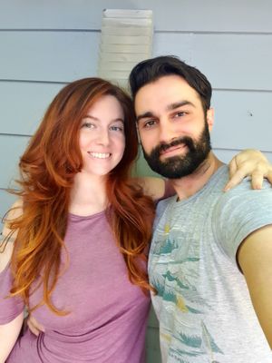 Thank you Michael for our cruelty-free haircuts!  at Akemi Salon in Portland