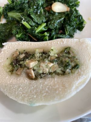 inside vegan bun at Din Tai Fung in Las Vegas