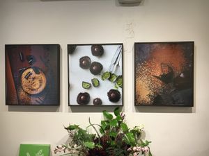 Artwork inside small store at Casse-Cou by Matthew Kenney in New York City