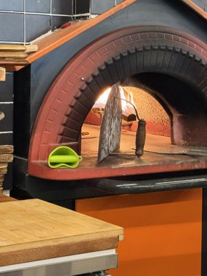Pizza inside of stove  at Stove On 스토브온 in Jeju