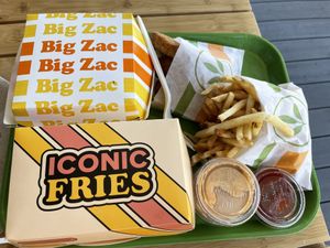 Cute packaging  at Plant Power Fast Food in Sacramento