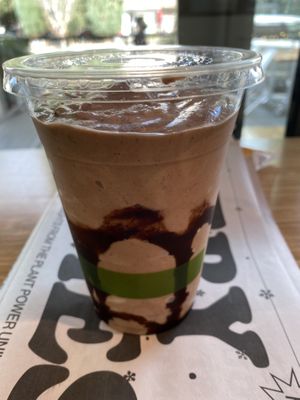 Chocolate shake  at Plant Power Fast Food in Sacramento