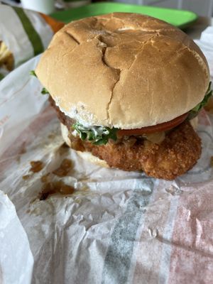 Crispy chicken   at Plant Power Fast Food in Sacramento