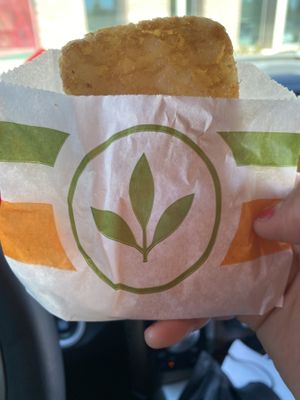 Vegan Hash Brown Patty (YUM)  at Plant Power Fast Food in Sacramento