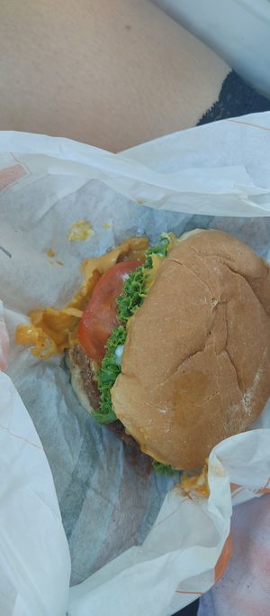 Burger at Plant Power Fast Food in Sacramento