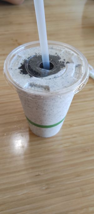 Cookies and cream shake at Plant Power Fast Food in Sacramento