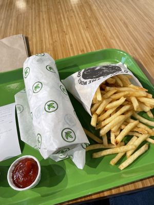 Wrap fries   at Plant Power Fast Food in Sacramento