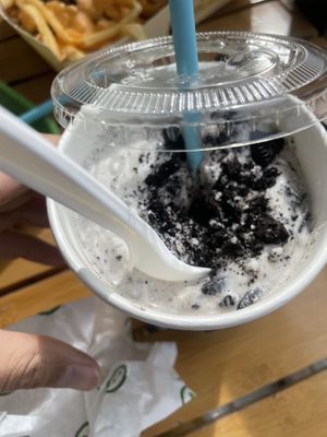 Cookies and cream  at Plant Power Fast Food in Sacramento