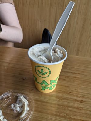 Butterfinger snow shake at Plant Power Fast Food in Sacramento