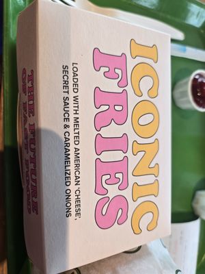 Iconic fries box at Plant Power Fast Food in Sacramento