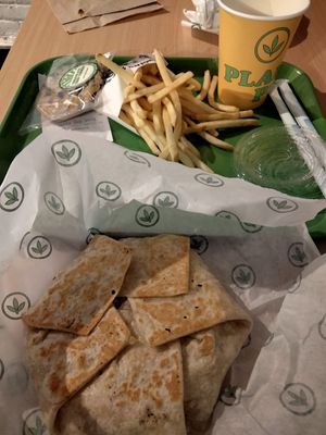 Munch Wrap at Plant Power Fast Food in Sacramento