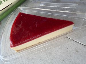 Strawberry cheesecake 🍓   at Plant Power Fast Food in Sacramento