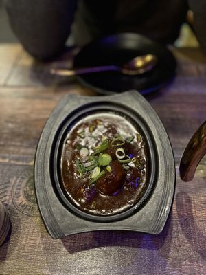 Vegan meatballs   at Dalchini  in West End