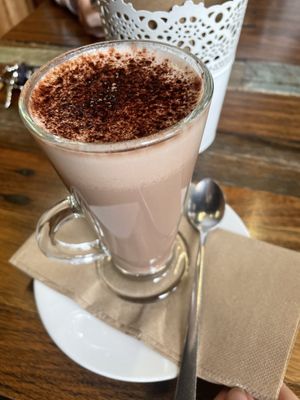 Soy hot chocolate  at Rusty Water Brewery in Cowes