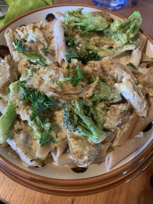 Vegan Kip pasta   at Sassy's in Oostende