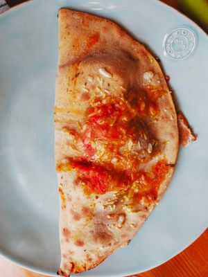 Vegan calzone at Sassy's in Oostende