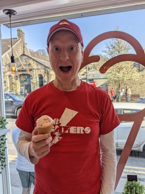 Turkish delight in a cone at Lick in Holmfirth