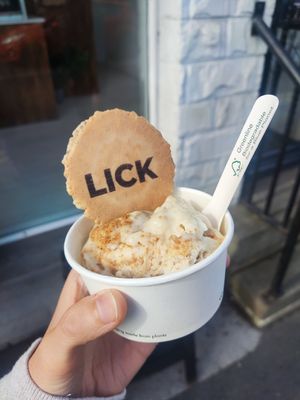 Biscoff icecream at Lick in Holmfirth