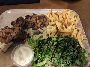 Souvlaki at Vegan Souvlaki in Athens