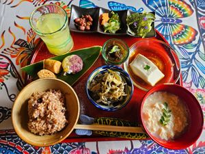 Special Lunch Plate "Sachibaru no NIwa Gozen", 3,500 Yen at Yama-no-chaya Rakusui in Nanjo